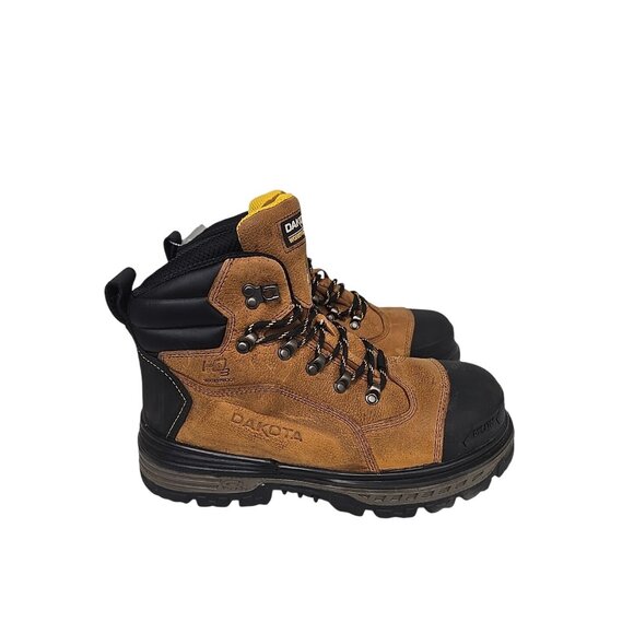 Dakota Men's 6" 6516 CTCP Hyper-Dri 3 Waterproof Safety Work Boots Brown 10.5M - Picture 2 of 8